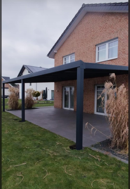 5 Meter Anthrazit Polycarbonat Terrassendach in Herford
